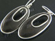 1 1/4" 925 Silver Sono Wood French Hook Earrings