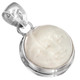 925 Silver Hand Carving Moon Sun Goddess Bison Bone Sterling Pendant, 1"