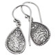 925 Silver Teardrop Bali Handmade Artisan Sterling Earrings, 9/16"
