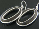 1 1/4" 925 Silver Sono Dark Wood Oval French Hook Earrings