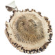 925 Silver Relief Hand Carving Grizzly Bear Deer Antler Sterling Pendant, 2 3/8"
