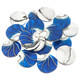 Genuine Exposed Chamber Nautilus Shell Deep Blue Bead Cab Cabochon, 1"