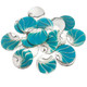 Exposed Chamber Nautilus Shell Turquoise Blue Resin Fill Bead Cabochon, 1"