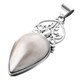 925 Silver Teardrop White Mabe Pearl Pendant, 1 3/4"