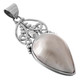 925 Silver Teardrop White Mabe Pearl Pendant, 1 3/4"