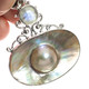 925 Silver Design Mabe Pearl Moonstone Gemstone Pendant, 2 1/16"