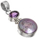 925 Silver Amethyst Lavender Biwa Freshwater Pearl Sterling Pendant, 1 1/2"