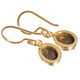 Australian Natural Opal Doublet Gold Plated On 925 Sterling Silver Earrings, 7/16"