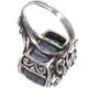 925 Silver Rare Genuine Blue Coral Sterling Sz 9 Ring