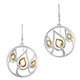925 Silver Flame In Hoops Filigree Matte Sterling Earrings, 1"