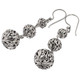 925 Silver Dangling Balls Scroll Filigree Sterling Dangle Drop Earrings, 1 5/8"