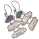 925 Silver Freshwater Stick Pearl Australian Opal Sterling Earrings, 1"