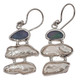925 Silver Freshwater Stick Pearl Australian Opal Sterling Earrings, 1"