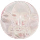 Crescent Moon Sun Face Oyster Mother Of Pearl Shell Bead Cab Cabochon, 1 1/4"