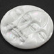 Crescent Moon Sun Face Oyster Mother Of Pearl Shell Bead Cab Cabochon, 1 1/4"