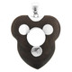 Sale! 1 7/16" 925 Sterling Silver On Sono Wood Pendant