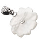 925 Silver Mother Of Pearl Shell Flower Gold Pearl Sterling Pendant, 1 1/4"