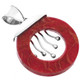 925 Sterling Silver Red Coral Hoop Sterling Pendant, 1 1/2"