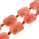 925 Silver Sale! Opulent Red Aventurine Gemstone Beads Sterling Necklace