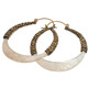 Exquisite White Mother of Pearl Hoop Shell Hand Carving Earrings, 2"