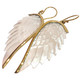 Exquisite Angel Wing Oyster Mother Of Pearl Shell Hand Carving Earrings, 1 7/8"