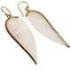 Exquisite Angel Wing Oyster Mother Of Pearl Shell Hand Carving Earrings, 2"