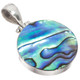 925 Silver New Zealand Paua Abalone Shell Sterling Pendant, 1 3/16"