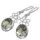 925 Silver Prasiolite Green Amethyst Sterling Filigree Earrings, 1"