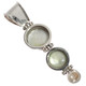 925 Silver Pacific Ocean Cultured Blue Mabe Pearl Peridot Sterling Pendant, 2"