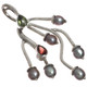 925 Silver Peacock Freshwater Pearl On Vine Peridot Sterling Pendant, 2 1/8"