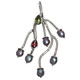 925 Silver Peacock Freshwater Pearl On Vine Peridot Sterling Pendant, 2 1/8"