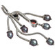 925 Silver Peacock Freshwater Pearl On Vine Peridot Sterling Pendant, 2 1/8"