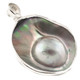 925 Sterling Iridescent Mabe Blister Pearl In Shell Sterling Pendant, 1 7/8"