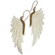 Exquisite Wing White Bison Bone Hand Carving Earrings, 2 3/8"