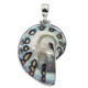 925 Silver Paisley Batik Polish Nautilus Shell In Sterling Pendant, 2"