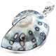 925 Silver Paisley Batik Polish Nautilus Shell In Sterling Pendant, 2"