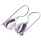 925 Silver Simple Pear Teardrop Amethyst Sterling Lock Fish-hook Earrings, 1/2"