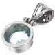 925 Silver Bold 10mm Round Sparkling Sky Blue Topaz Sterling Pendant, 3/4"