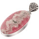 925 Silver Genuine Argentina Rhodochrosite Handmade Sterling Pendant, 1 7/8"