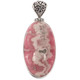 925 Silver Genuine Argentina Rhodochrosite Handmade Sterling Pendant, 1 7/8"