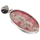 925 Silver Genuine Argentina Rhodochrosite Handmade Sterling Pendant, 1 7/8"