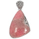 925 Silver Red Rhodochrosite Bali Handmade Sterling Pendant, 1 7/8"