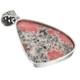 925 Silver Red Rhodochrosite Bali Handmade Sterling Pendant, 1 7/8"