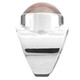 925 Silver Heavy Wide Champagne Gold South Pacific Mabe Pearl Sterling Ring