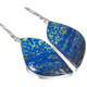 925 Silver Matched Blue Azurite Chrysocolla Sterling Drop Earrings, 7/8"