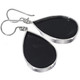 925 Silver Teardrop Pear Blue Paua Abalone Shell Sterling Earrings, 1 1/4"