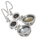 925 Silver Genuine Australian Opal Blue Ocean Mabe Pearl Sterling Earrings, 1"