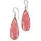 925 Silver Pink Rhodochrosite Slice Sterling Earrings, 1 1/2"
