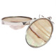 925 Silver Round White Oyster Blister Mabe Pearl In Shell Earrings, 1 1/4"
