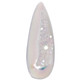 White Opal Titanium Agate Druzy Drusy 28x9mm Cabochon US Made, 1 1/8"